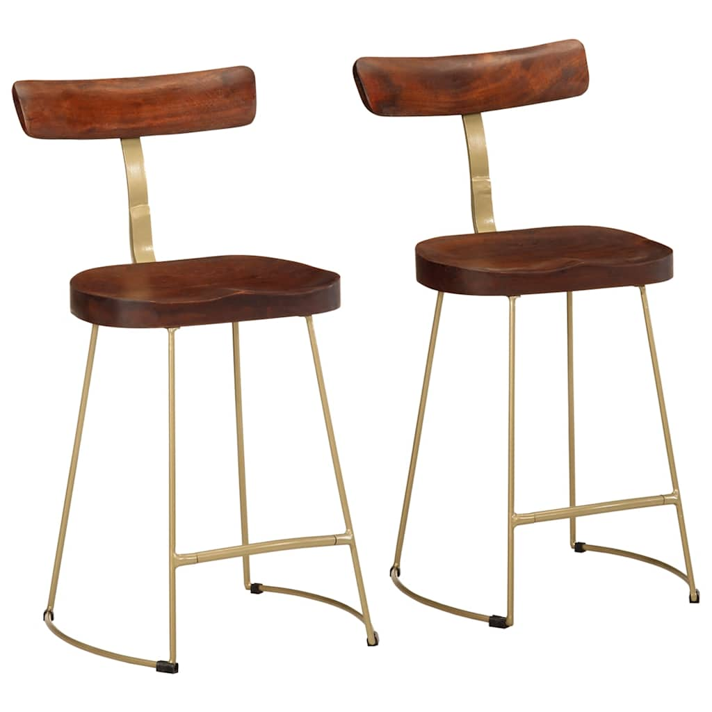 Bar Stools 2 pcs 49x43x79 cm Solid Wood Mango