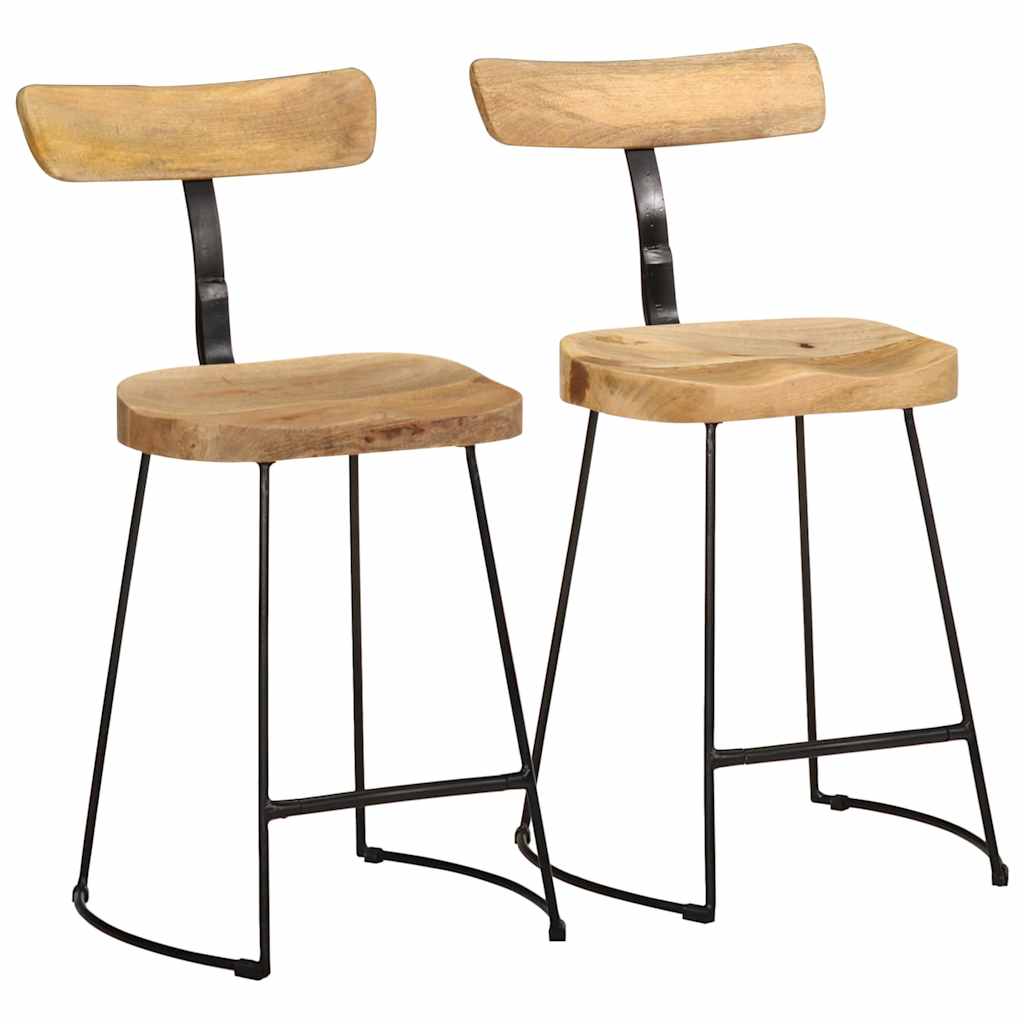 Bar Stools 2 pcs 49x43x79 cm Solid Wood Mango