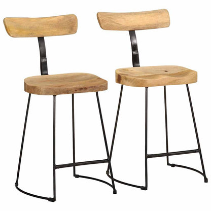 Bar Stools 2 pcs 49x43x79 cm Solid Wood Mango