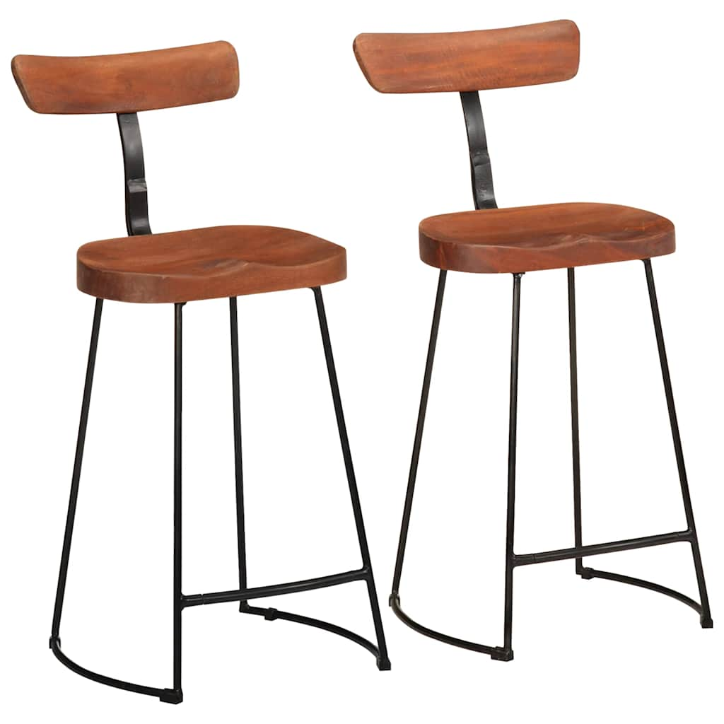 Bar Stools 2 pcs 49x43x88 cm Solid Wood Mango