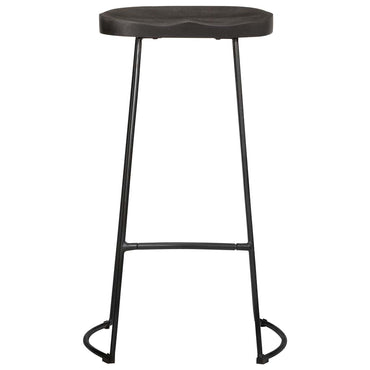 Bar Stools 2 pcs Black 45x40x78 cm Solid Wood Mango