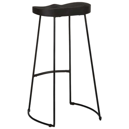 Bar Stools 2 pcs Black 45x40x78 cm Solid Wood Mango