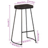 Bar Stools 2 pcs Black 45x40x78 cm Solid Wood Mango