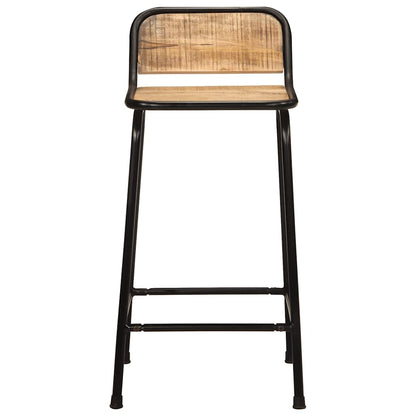 Bar Stools 2 pcs 46x35.5x80 cm Solid Wood Rough Mango