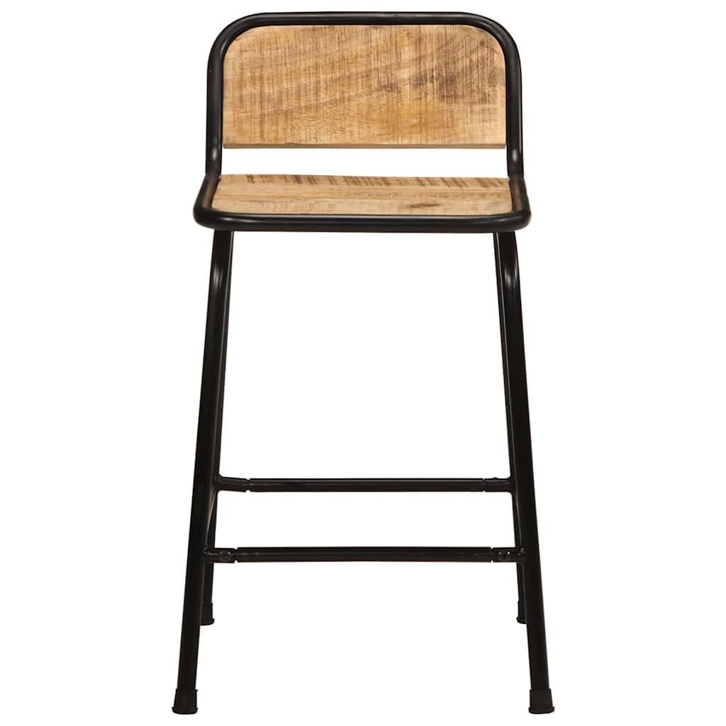 Bar Stools 2 pcs 46x35.5x70 cm Solid Wood Rough Mango