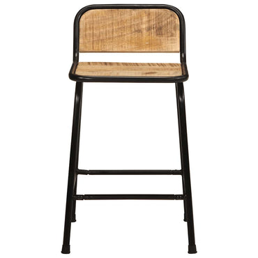 Bar Stools 2 pcs 46x35.5x70 cm Solid Wood Rough Mango