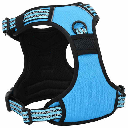 Dog Harness with Reflective Stripes Adjustable Blue XL