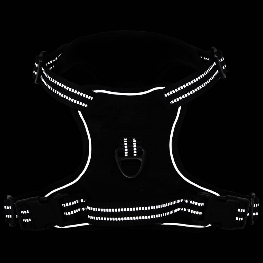 Dog Harness with Lead & Collar Adjustable Black M
