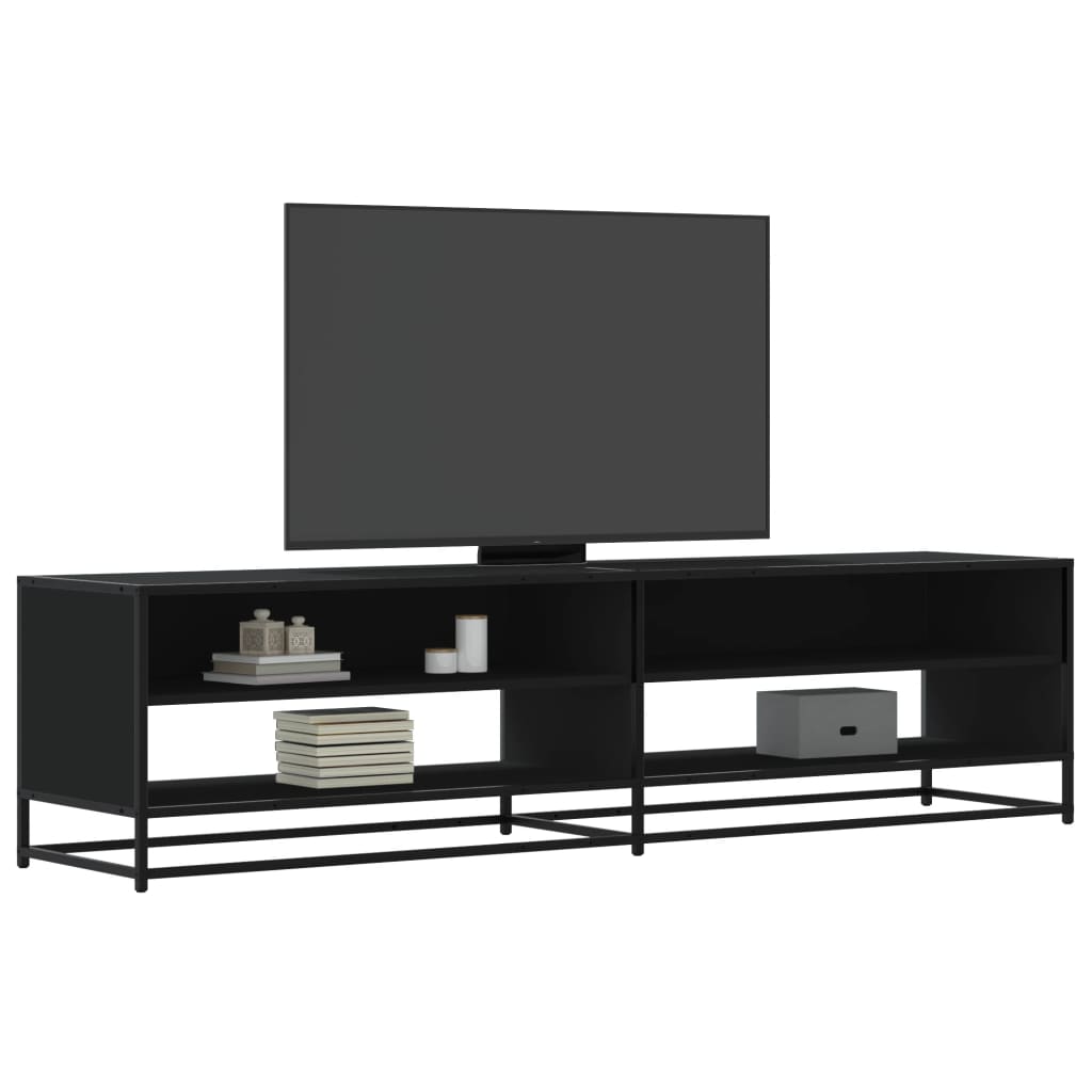 TV Cabinet Black 180.5x40x46 cm Engineered Wood