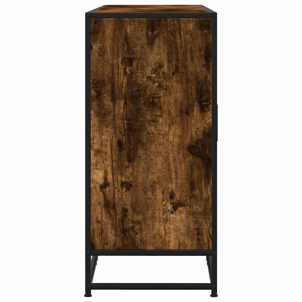 Sideboard Smoked Oak 134x35x76 cm Engineered Wood