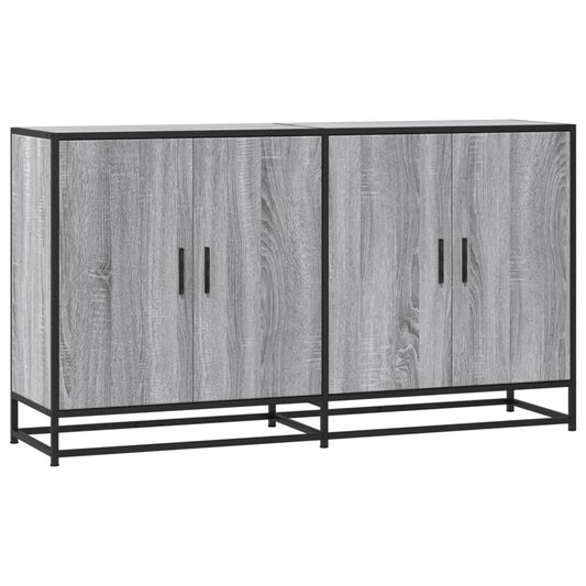 Sideboard Grey Sonoma 134x35x76 cm Engineered Wood