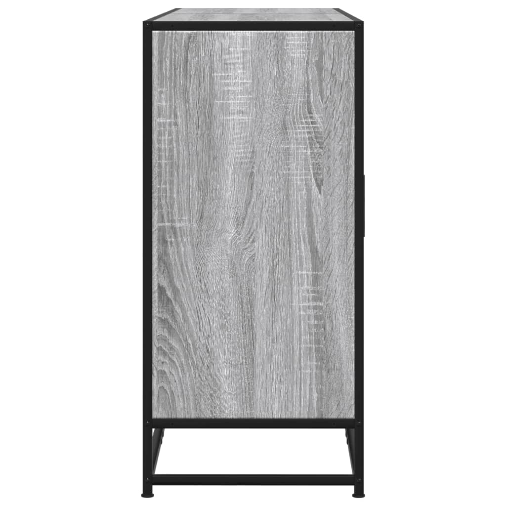 Sideboard Grey Sonoma 134x35x76 cm Engineered Wood