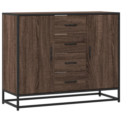 Sideboard Brown Oak 92x35x76 cm Engineered Wood