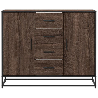Sideboard Brown Oak 92x35x76 cm Engineered Wood