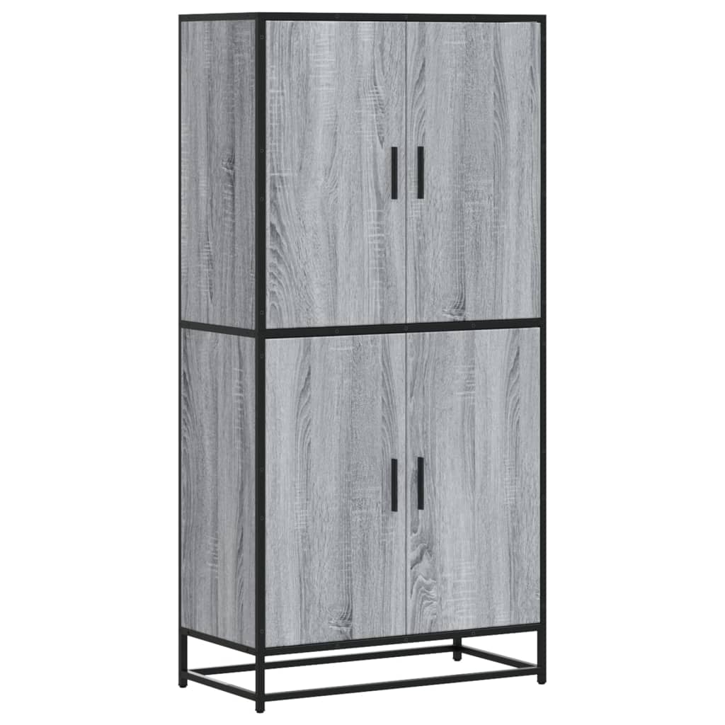 Highboard Grey Sonoma 68x35x139 cm Engineered Wood
