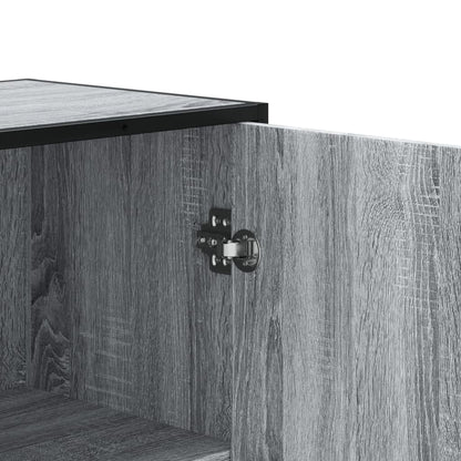 Highboard Grey Sonoma 68x35x139 cm Engineered Wood