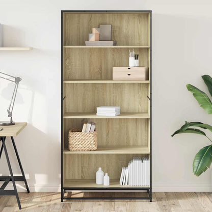 Bookcase Sonoma Oak 80.5x35x170.5 cm Engineered Wood