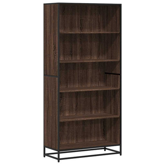 Bookcase Brown Oak 80.5x35x170.5 cm Engineered Wood