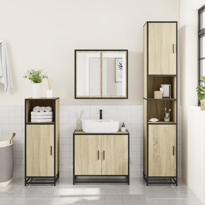 Bathroom Cabinet | Sonoma oak | Engineered Wood | Tall | Bathroom Cabinet