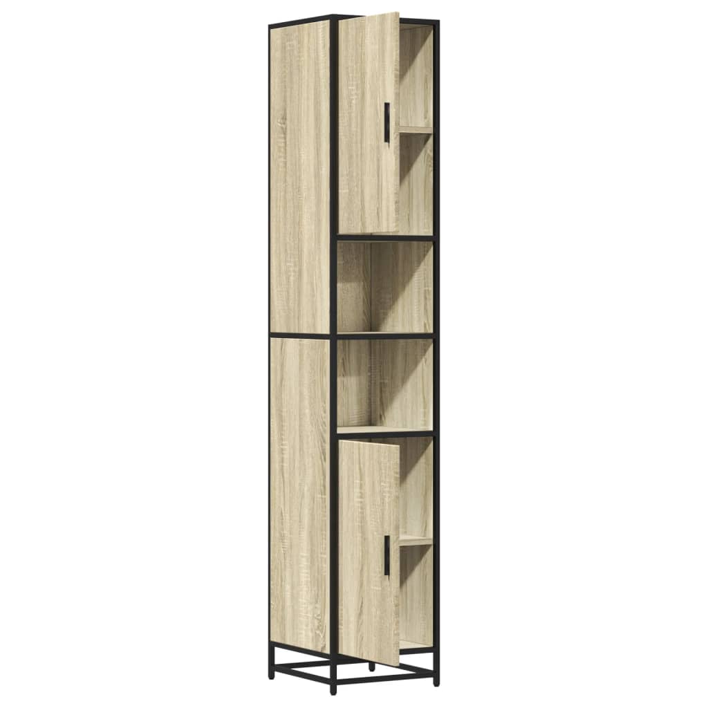 Bathroom Cabinet | Sonoma oak | Engineered Wood | Tall | Bathroom Cabinet