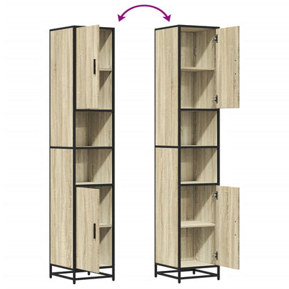 Bathroom Cabinet | Sonoma oak | Engineered Wood | Tall | Bathroom Cabinet