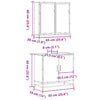 2 Piece Bathroom Furniture Set Smoked Oak Engineered Wood