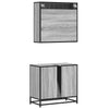 2 Piece Bathroom Furniture Set Grey Sonoma Engineered Wood