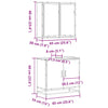 2 Piece Bathroom Furniture Set Brown Oak Engineered Wood