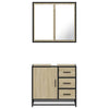 2 Piece Bathroom Furniture Set Sonoma Oak Engineered Wood