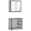 2 Piece Bathroom Furniture Set Grey Sonoma Engineered Wood