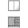 2 Piece Bathroom Furniture Set Grey Sonoma Engineered Wood