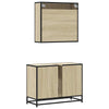 2 Piece Bathroom Furniture Set Sonoma Oak Engineered Wood
