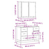 2 Piece Bathroom Furniture Set Sonoma Oak Engineered Wood