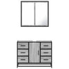 2 Piece Bathroom Furniture Set Grey Sonoma Engineered Wood