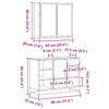 2 Piece Bathroom Furniture Set Black Engineered Wood