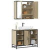 2 Piece Bathroom Furniture Set Sonoma Oak Engineered Wood