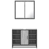 2 Piece Bathroom Furniture Set Grey Sonoma Engineered Wood