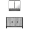 2 Piece Bathroom Furniture Set Grey Sonoma Engineered Wood