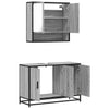 2 Piece Bathroom Furniture Set Grey Sonoma Engineered Wood