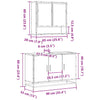 2 Piece Bathroom Furniture Set Brown Oak Engineered Wood