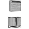 2 Piece Bathroom Furniture Set Grey Sonoma Engineered Wood