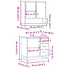 2 Piece Bathroom Furniture Set Grey Sonoma Engineered Wood