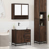 2 Piece Bathroom Furniture Set Brown Oak Engineered Wood