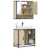 2 Piece Bathroom Furniture Set Sonoma Oak Engineered Wood