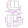 2 Piece Bathroom Furniture Set Brown Oak Engineered Wood