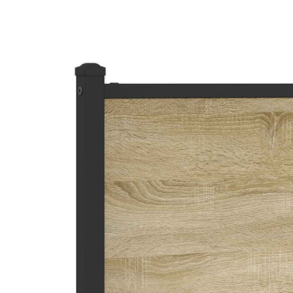 Metal Bed Frame without Mattress Sonoma Oak 150x200 cm King Size