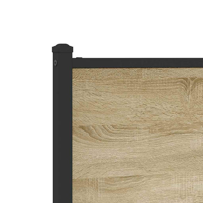 Metal Bed Frame without Mattress Sonoma Oak 160x200 cm