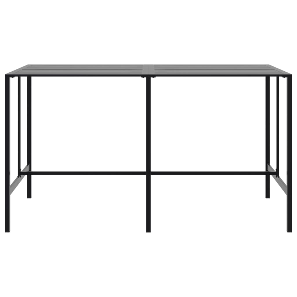 Bar Table Black 200x100x110 cm Powder-coated Steel