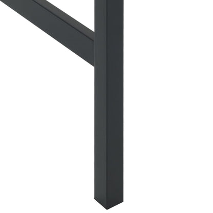 Bar Table Black 200x100x110 cm Powder-coated Steel