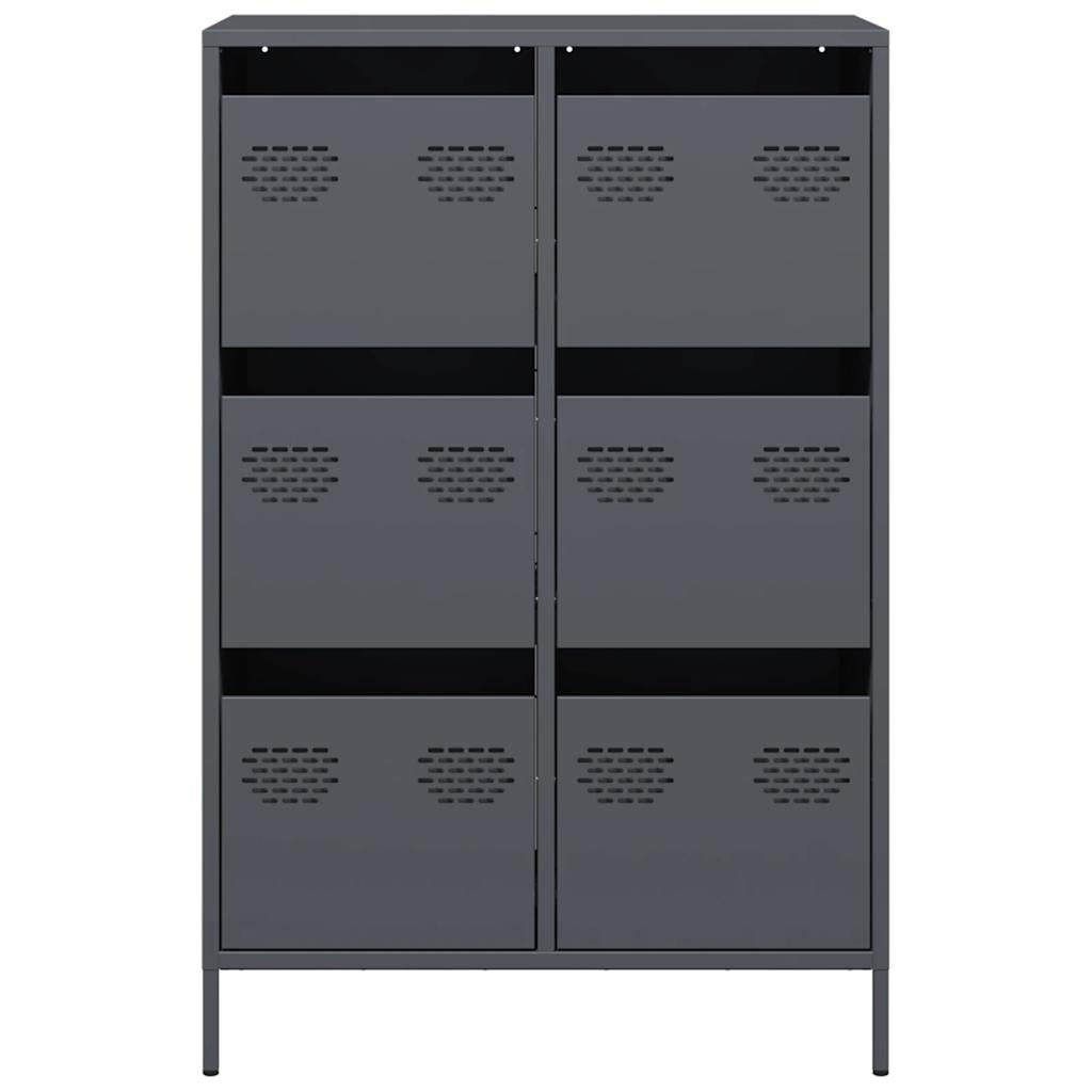 Highboard Anthracite 68x39x101.5 cm Steel